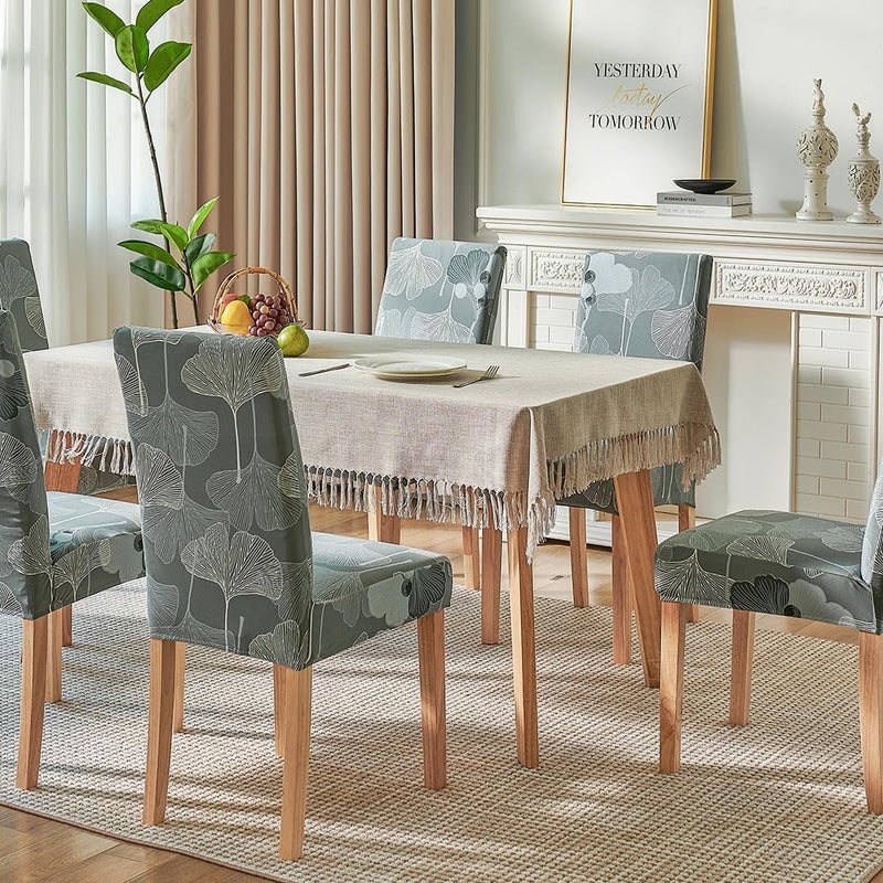 Secgo Chair Covers for Dining Room 4 Pack Stretch Dining Chair Cover Washable Spandex Kitchen Parsons Chair Slipcovers Blue Chair Covers for Home or Party - Image 3