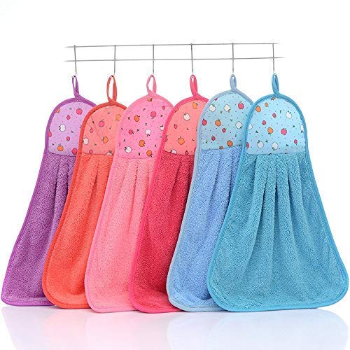 kesig Cotton Washbasin Napkin, Hanging Hand Towel for Kitchen and Bathroom Multicolor Pack of 3 - Image 4