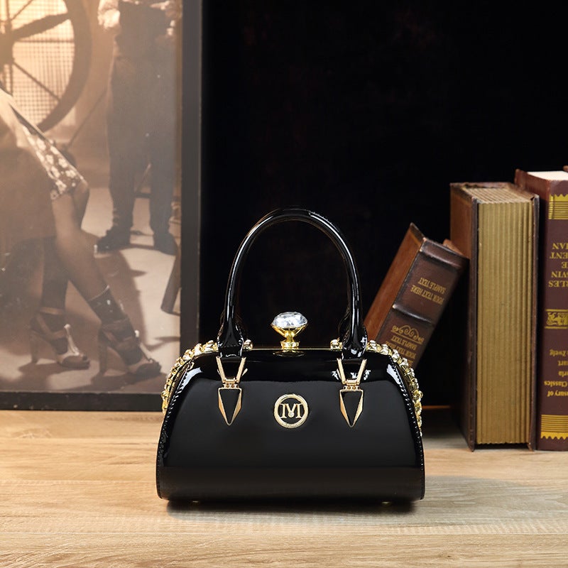 New 2025 Bright Leather Women'S Bag All-Match Patent Leather Small Bag Shoulder Crossbody Bag Handbag Fashion Pillow Bag Hard Leather - Image 3