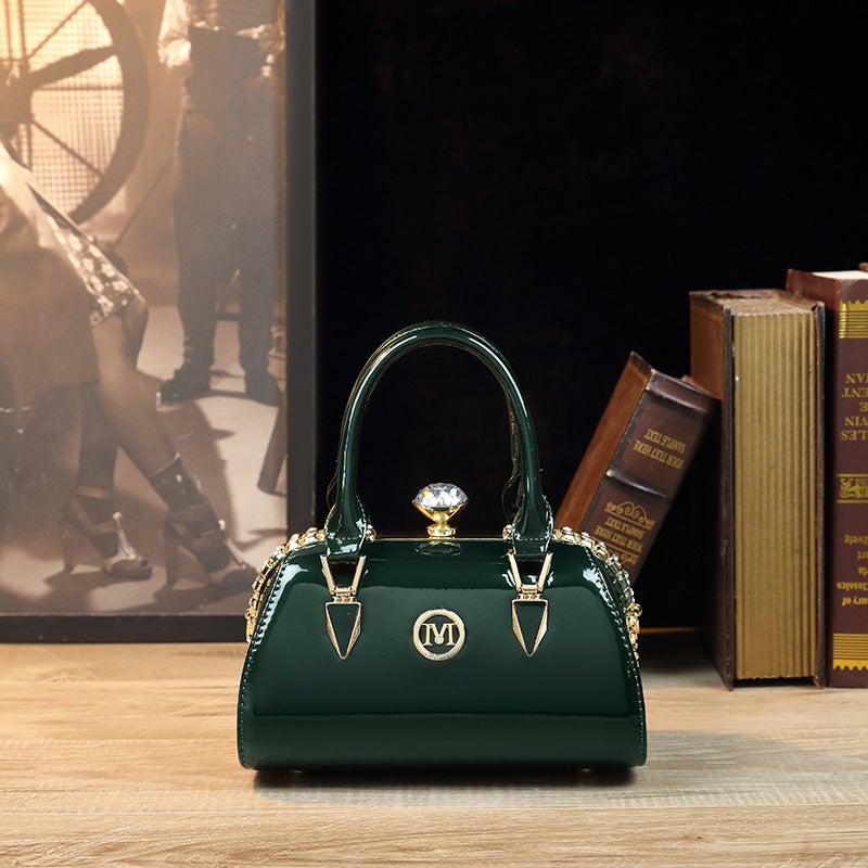 New 2025 Bright Leather Women'S Bag All-Match Patent Leather Small Bag Shoulder Crossbody Bag Handbag Fashion Pillow Bag Hard Leather - Image 4