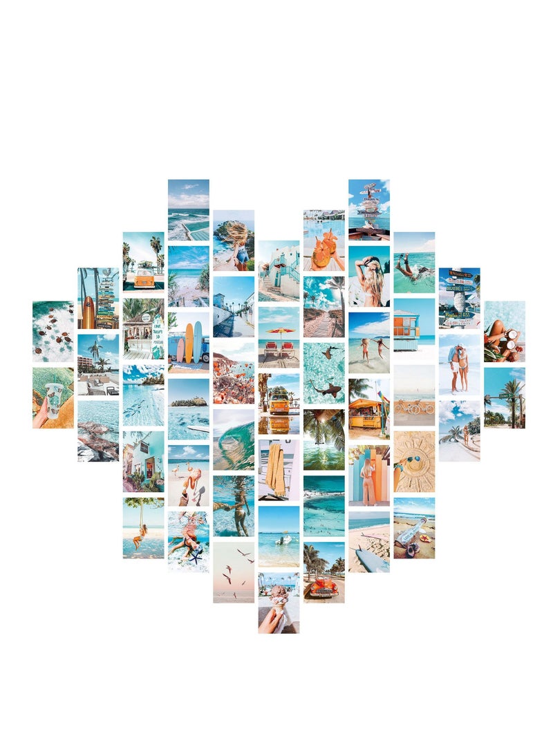 Y&D Minimalist Wall Art for Room Decor Aesthetic, 50Pcs Blush Collage Kit Aesthetic Pictures, Danish Pastel Decor, Preppy Bedroom Teen Girls Trendy Stuff