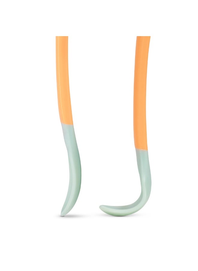 Baboo Soft-Tip Silicone Weaning Spoons (2-Pack) – BPA-Free Feeding Utensils for Babies 6–12 Months – Puree Spoons with Case, Non-Toxic, Dishwasher Safe, Silicone Spoons for babies (Peachy Keen) - Image 4