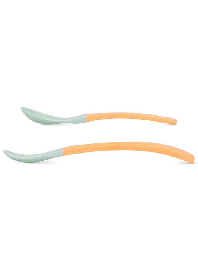 Baboo Soft-Tip Silicone Weaning Spoons (2-Pack) – BPA-Free Feeding Utensils for Babies 6–12 Months – Puree Spoons with Case, Non-Toxic, Dishwasher Safe, Silicone Spoons for babies (Peachy Keen) - Image 3
