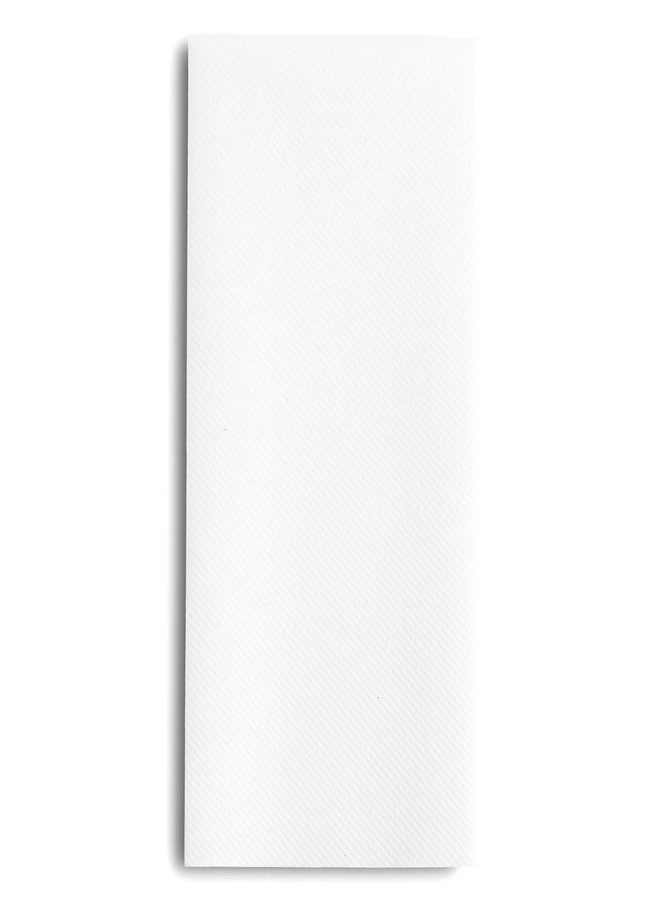 BloominGoods Linen-Feel European-White Paper Napkins - Decortive Cloth-Like Disposable Dinner Napkins - Soft And Absorbent. For Kitchen, Party, Wedding, Bathroom Or Any Occasion. (Pack of 100) - Image 3