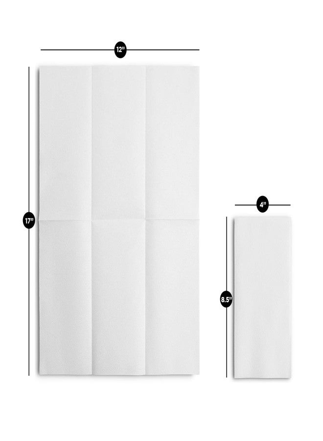 BloominGoods Linen-Feel European-White Paper Napkins - Decortive Cloth-Like Disposable Dinner Napkins - Soft And Absorbent. For Kitchen, Party, Wedding, Bathroom Or Any Occasion. (Pack of 100) - Image 4