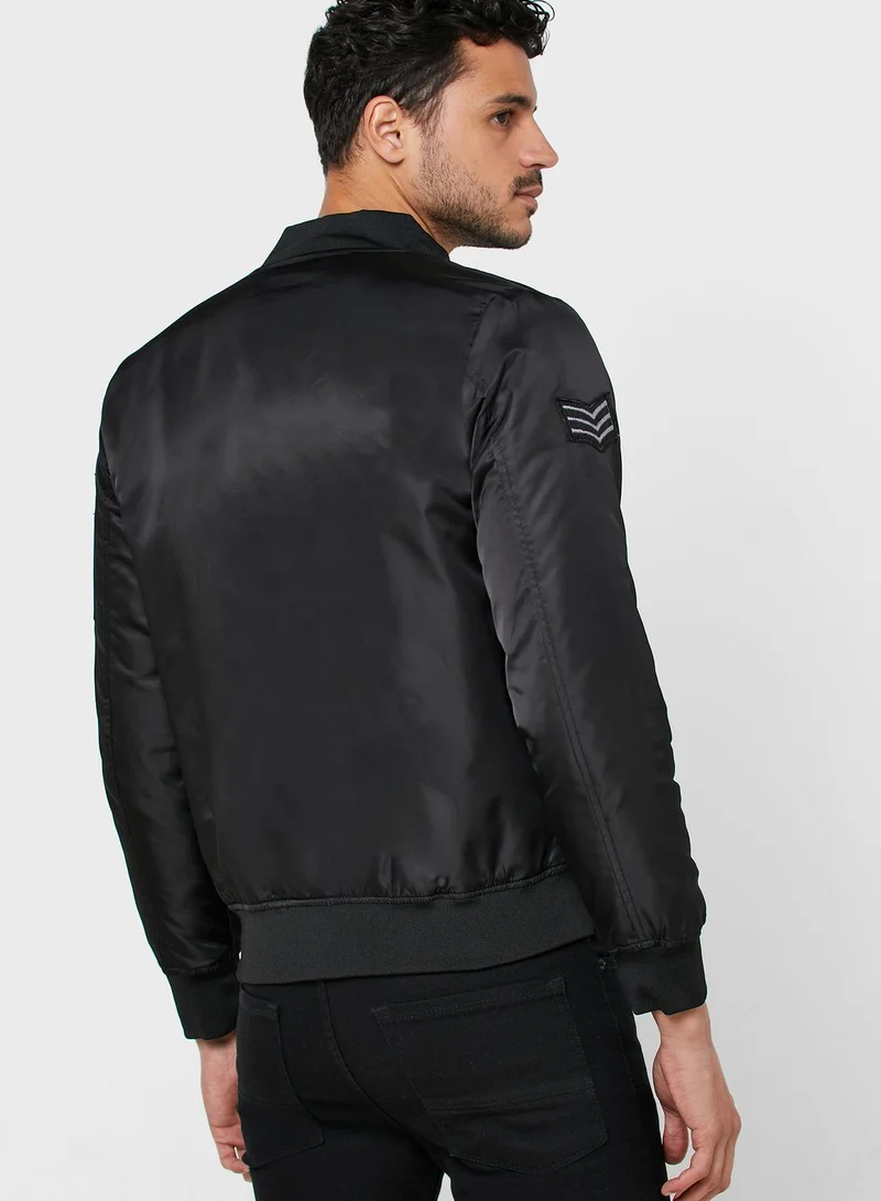 BRAVE SOUL Badge Bomber Jacket