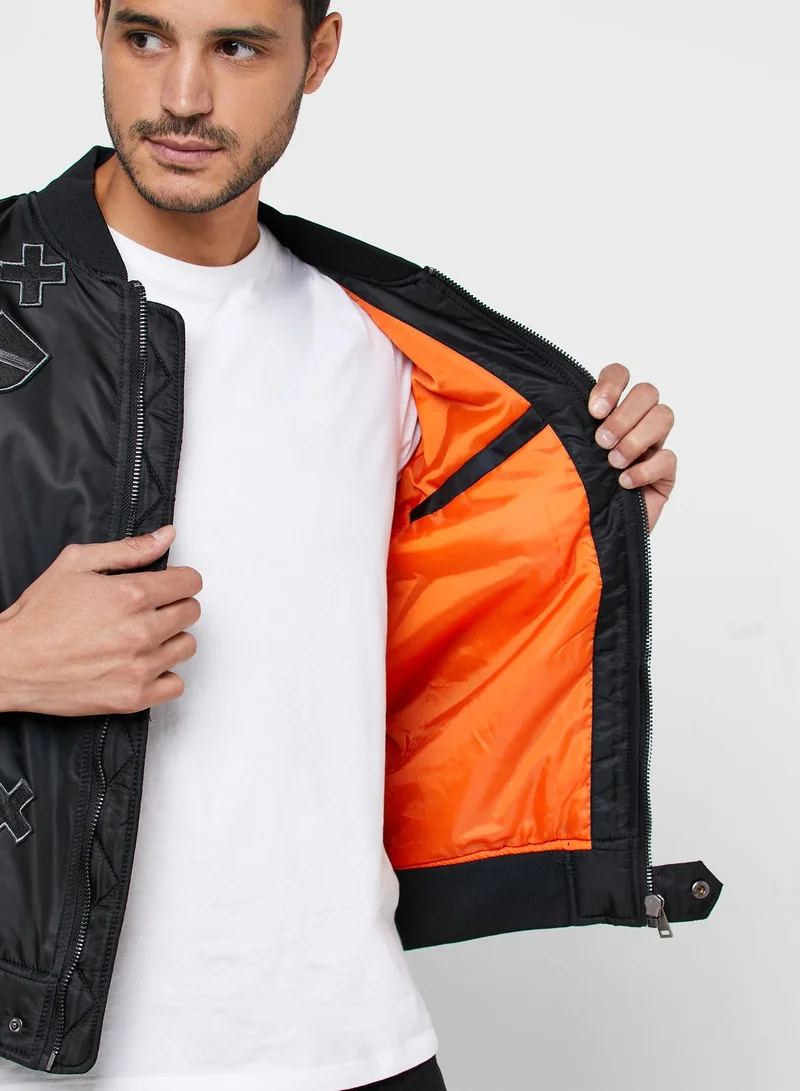 BRAVE SOUL Badge Bomber Jacket