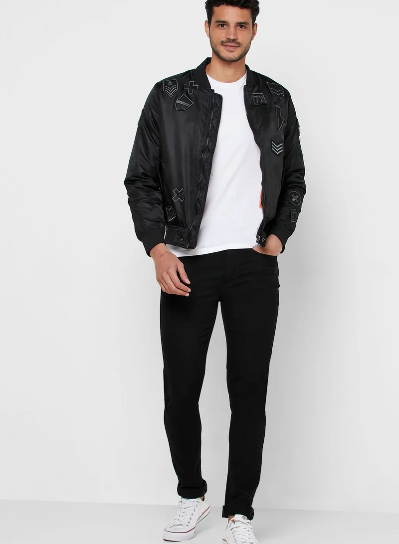 BRAVE SOUL Badge Bomber Jacket