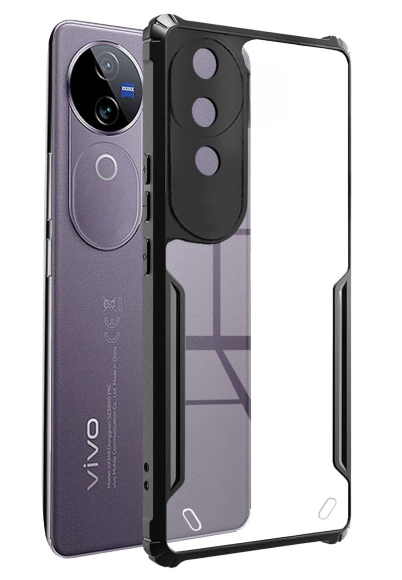 SPAZY CASE® IQOO Z10R Back Cover | Transparent Crystal Clear Hard PC Back Case with TPU Bumper, Drop Protection Case Cover for IQOO Z10R - Image 1