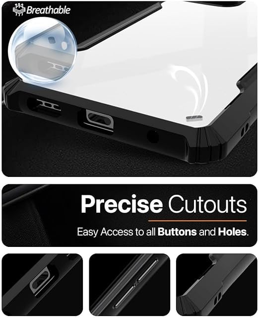 SPAZY CASE® IQOO Z10R Back Cover | Transparent Crystal Clear Hard PC Back Case with TPU Bumper, Drop Protection Case Cover for IQOO Z10R - Image 2