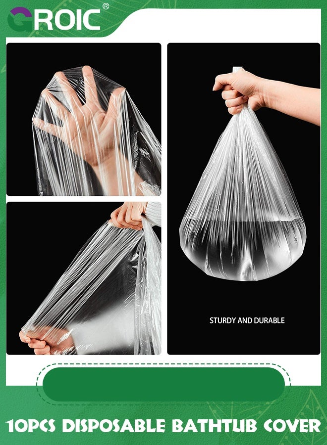 GROIC 10 Pack Large Disposable Bathtub Cover,Bathtub Liner Plastic Bag for Salon, Household and Hotel Bath Tubs,Disposable Bathtub Cover Liner,Eco-Friendly Bath Bag for Home, Travel, Salons - Image 4