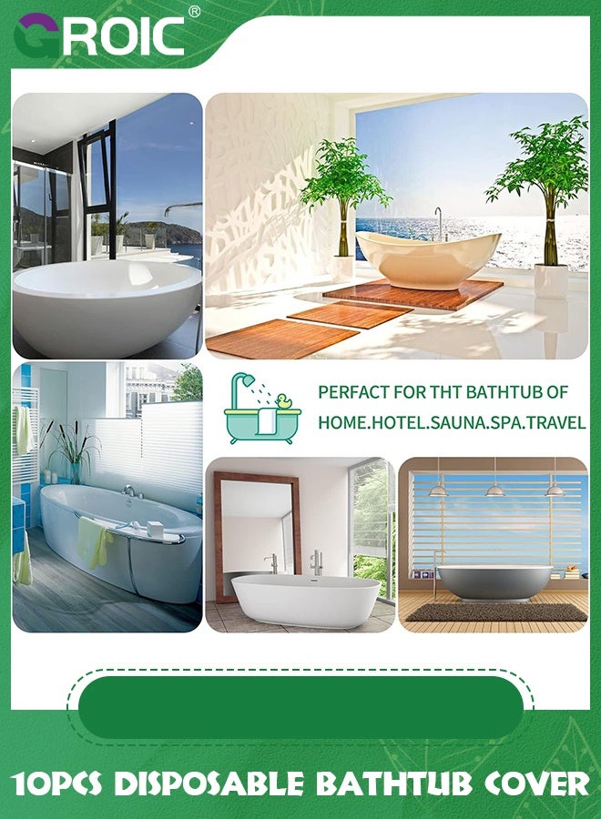 GROIC 10 Pack Large Disposable Bathtub Cover,Bathtub Liner Plastic Bag for Salon, Household and Hotel Bath Tubs,Disposable Bathtub Cover Liner,Eco-Friendly Bath Bag for Home, Travel, Salons - Image 3