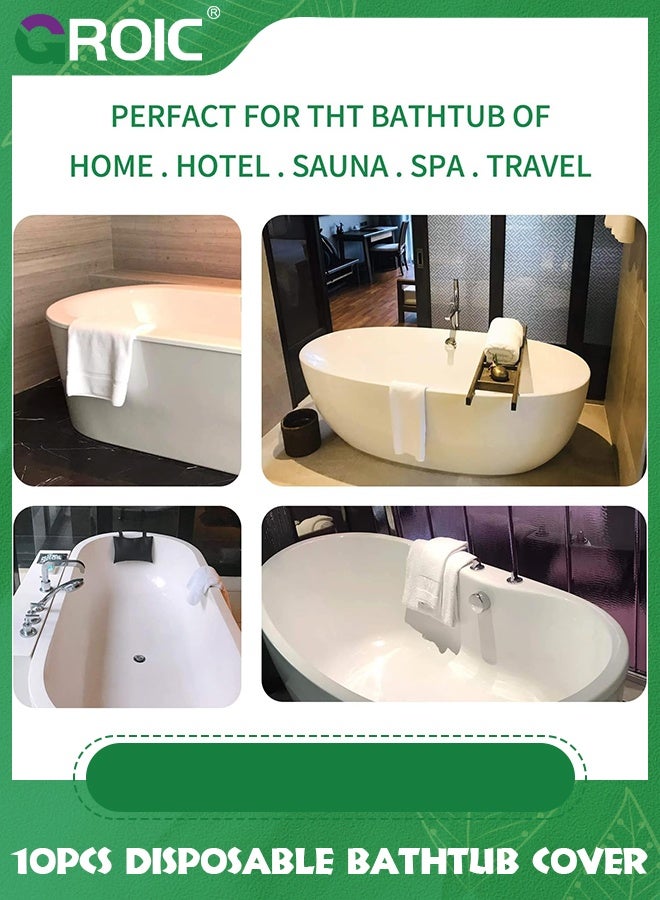 GROIC 10 Pack Large Disposable Bathtub Cover,Bathtub Liner Plastic Bag for Salon, Household and Hotel Bath Tubs,Disposable Bathtub Cover Liner,Eco-Friendly Bath Bag for Home, Travel, Salons - Image 2