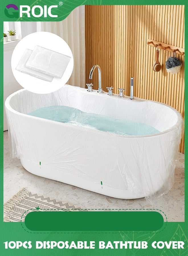 GROIC 10 Pack Large Disposable Bathtub Cover,Bathtub Liner Plastic Bag for Salon, Household and Hotel Bath Tubs,Disposable Bathtub Cover Liner,Eco-Friendly Bath Bag for Home, Travel, Salons - Image 1