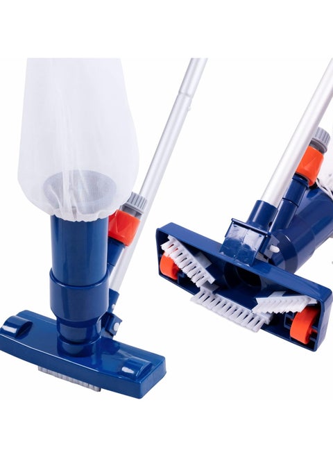 Swimming Pool Spa Jet Vacuum Cleaner with Brush & 56" Pole,for Above Ground/Inflatable Pool,Hot Tub,Pond, Spa, Lake and Fountain