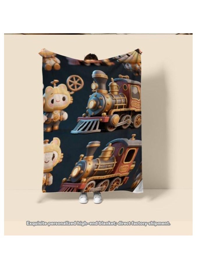 عام بطانية رقيقة من الفانيلا الكرتونية للأطفال أو الطلاب (دافئة ومريحة ومناسبة للنوم والألعاب) 100 سم * 150 سم - 183 - Image 3