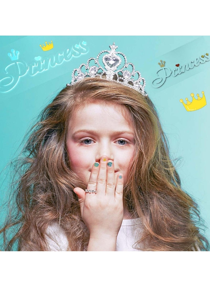 ORAINBOW Small Kids Nail Stickers Princess Nails Decals for Little Girls 12 Sheets 600+ Cute Toddler Tiny Fingernail Wraps Birthday Party Favors Ramadan Basket Filler Holiday Gift - Image 2