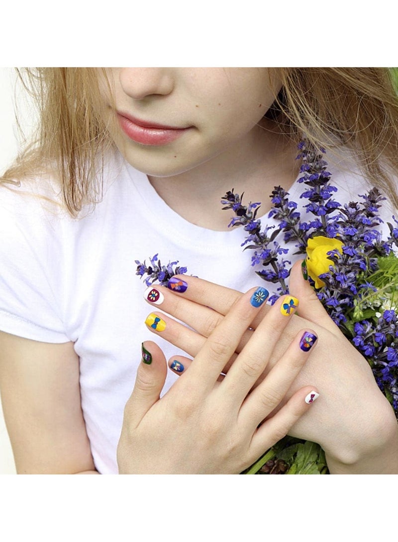 ORAINBOW Small Kids Nail Stickers Princess Nails Decals for Little Girls 12 Sheets 600+ Cute Toddler Tiny Fingernail Wraps Birthday Party Favors Ramadan Basket Filler Holiday Gift - Image 4