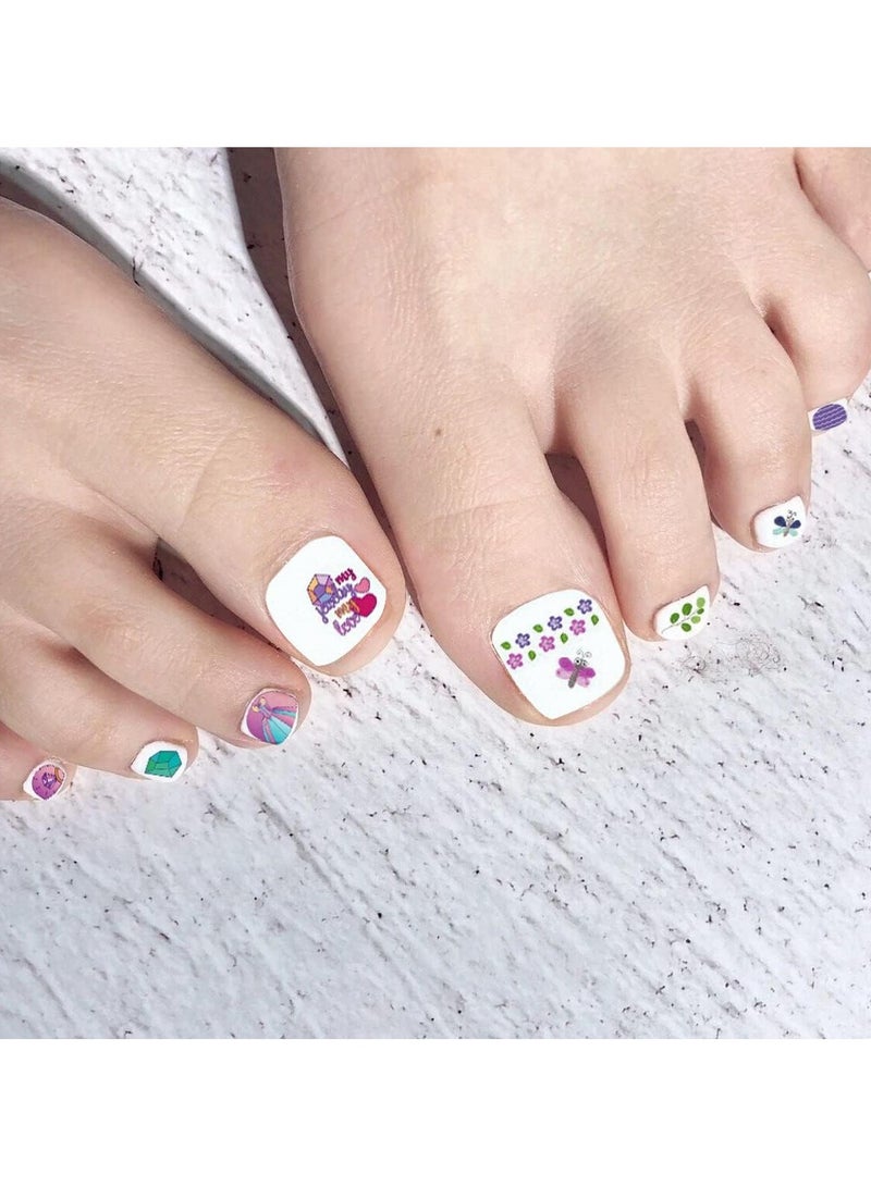 ORAINBOW Small Kids Nail Stickers Princess Nails Decals for Little Girls 12 Sheets 600+ Cute Toddler Tiny Fingernail Wraps Birthday Party Favors Ramadan Basket Filler Holiday Gift - Image 5