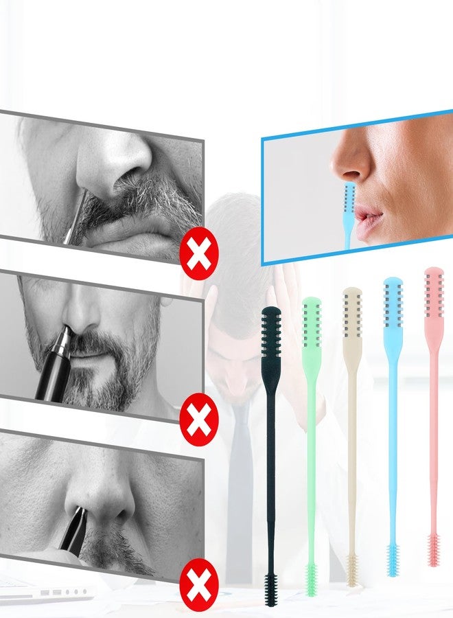 YUXIANLB مجموعة أدوات YUXIANLB 5 قطع 2 في 1 لإزالة شعر الأنف للنساء، مزودة بشفرة مزدوجة الجوانب مطورة، وفرشاة تنظيف ناعمة، وأداة تنظيف الأذن، وأداة تشذيب شعر الأنف للنساء والرجال، وأداة إزالة شعر الأنف بزاوية 360 درجة. - Image 4