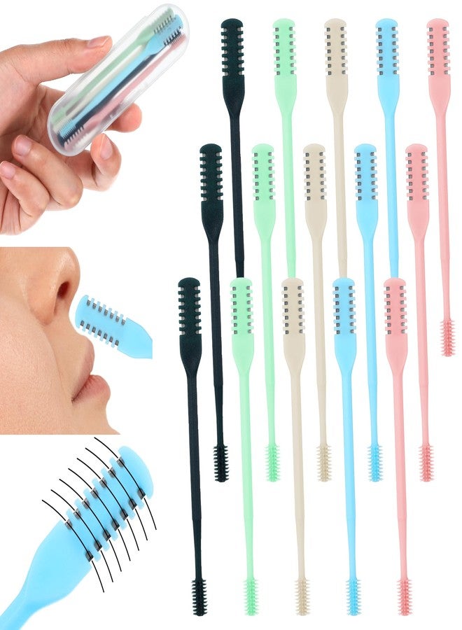 YUXIANLB مجموعة أدوات YUXIANLB 5 قطع 2 في 1 لإزالة شعر الأنف للنساء، مزودة بشفرة مزدوجة الجوانب مطورة، وفرشاة تنظيف ناعمة، وأداة تنظيف الأذن، وأداة تشذيب شعر الأنف للنساء والرجال، وأداة إزالة شعر الأنف بزاوية 360 درجة. - Image 1