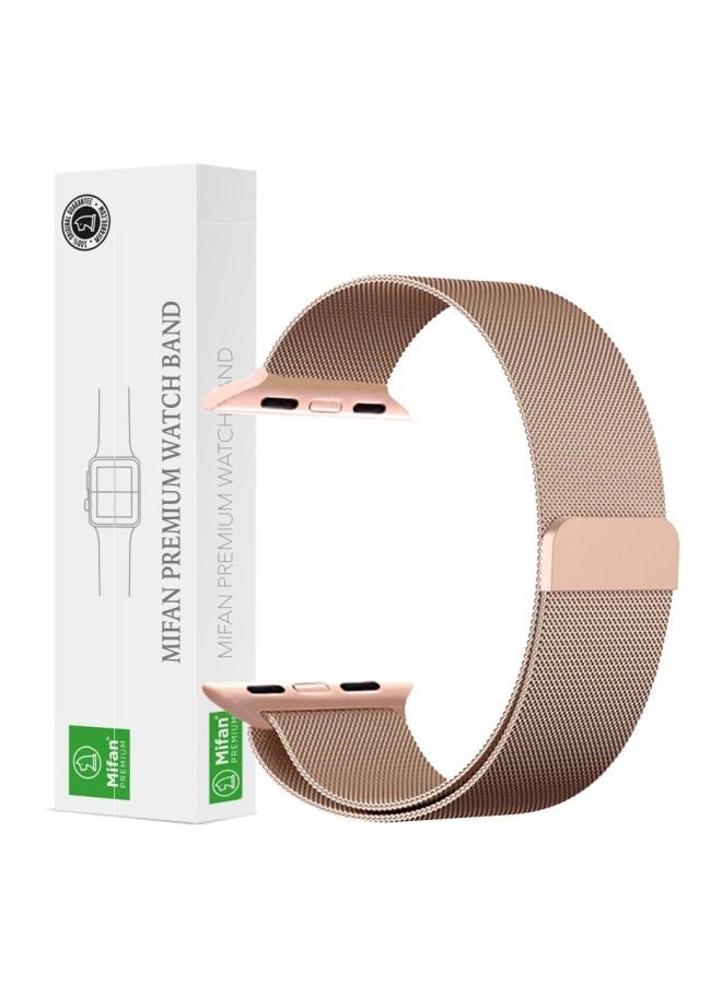 NIBEMINENT Replacement Band For Apple Watch Series 1/2/3/4 44/42 mm Rose Gold - Image 1