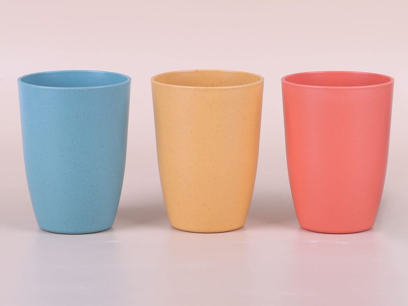 LuckyZone Wheat Straw Reusable Cup (12 oz) - Unbreakable Drinking Glasses Sets - Dishwasher Safe Tumbler - Lightweight, BPA Free and Eco friendly (4 Color) - Image 4