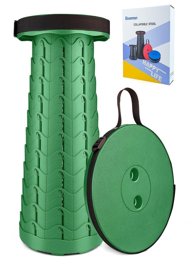 Boreeman كرسي بوريمان القابل للطي والمطور، خفيف الوزن ولكنه أكثر متانة مع قدرة تحمل تصل إلى 400 رطل، كرسي قابل للطي محمول وقابل للسحب للتخييم والصيد والمشي لمسافات طويلة والشواء (لون أخضر عسكري) - Image 1