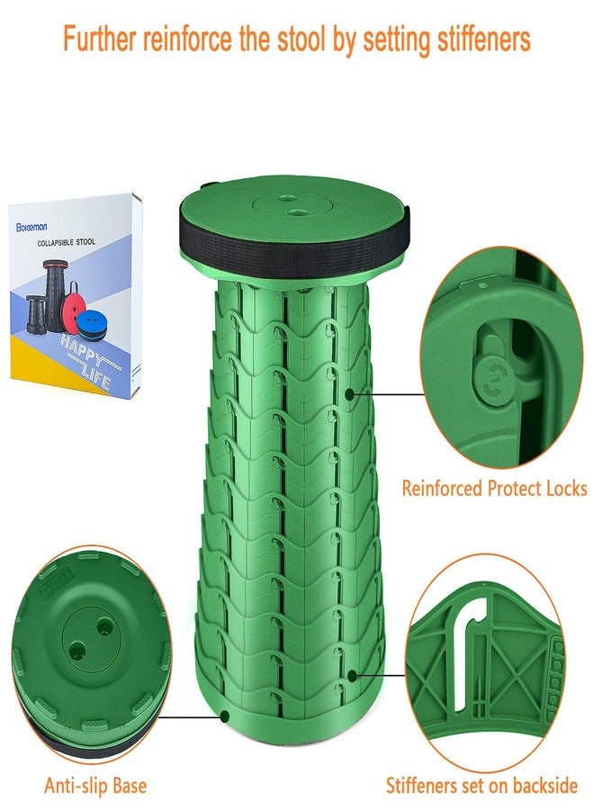 Boreeman كرسي بوريمان القابل للطي والمطور، خفيف الوزن ولكنه أكثر متانة مع قدرة تحمل تصل إلى 400 رطل، كرسي قابل للطي محمول وقابل للسحب للتخييم والصيد والمشي لمسافات طويلة والشواء (لون أخضر عسكري) - Image 3
