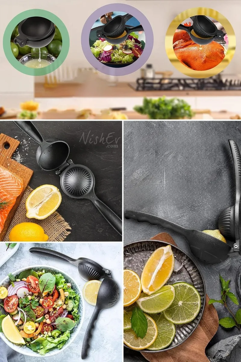 Nishev Cast Iron Stainless Steel Citrus Lemon Squeezer Long Lasting Orange Citrus Juicer 23 cm