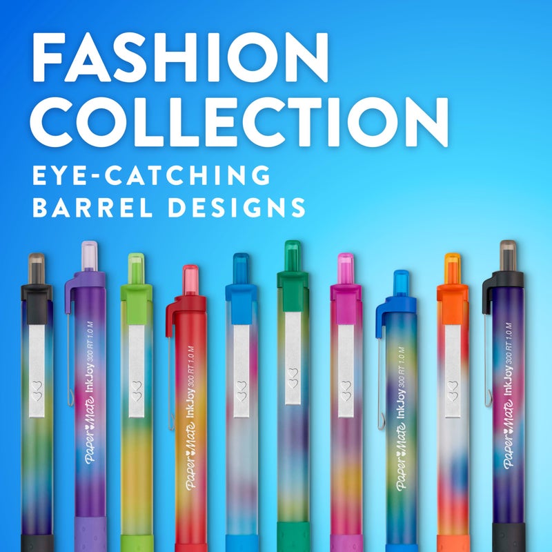 Paper Mate InkJoy 300RT Ballpoint Pens, Colorful Pens with Fashion Wraps, Retractable, Medium Point, 24 Count - Image 2