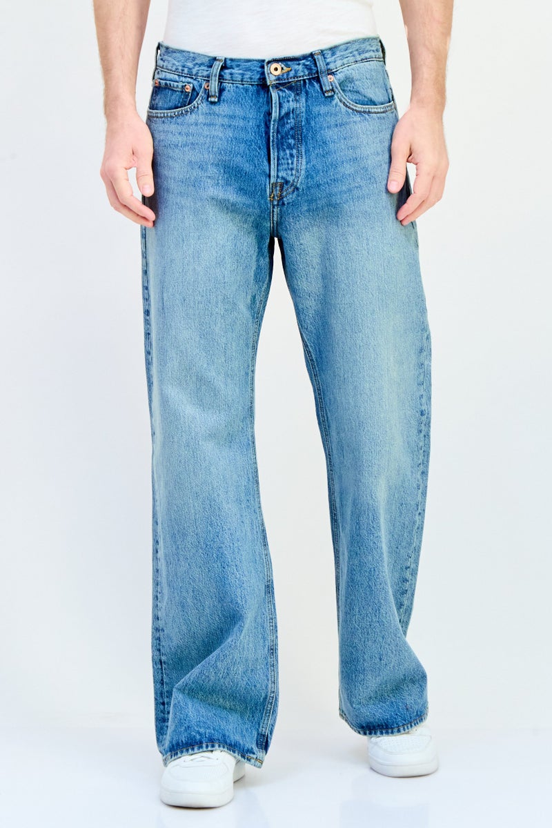 Jack Jones Men Regular Fit Washed Denim Jean, Blue  - Image 1