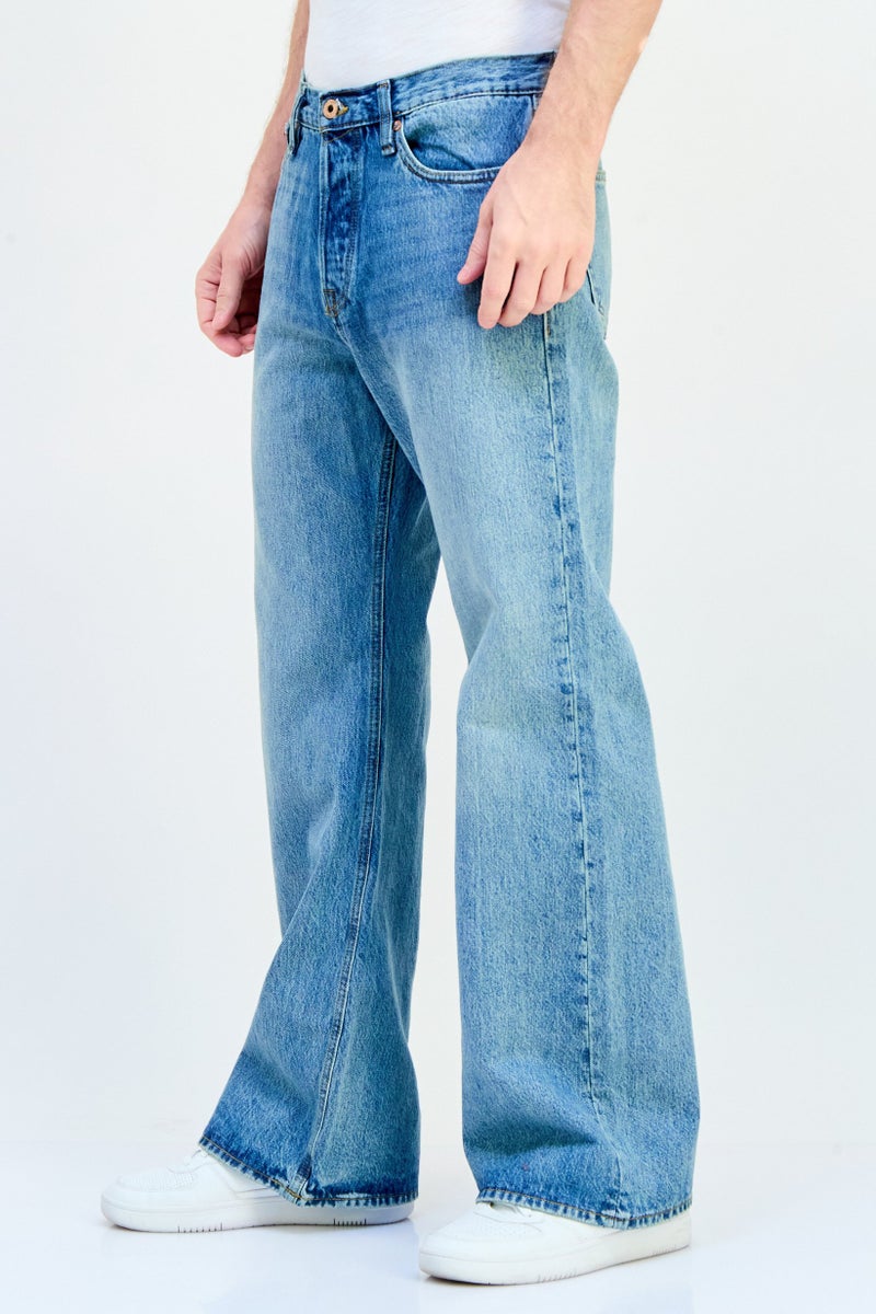 Jack Jones Men Regular Fit Washed Denim Jean, Blue  - Image 3
