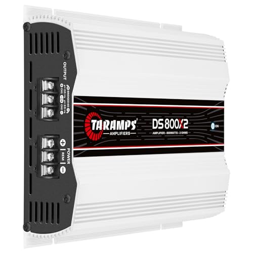 Taramp's تارامبس DS 800x2 2 أوم 800 وات RMS قناتين 400 وات 2 أوم، قابلة للجسر مع 800 وات عند 4 أوم، مضخم صوت للسيارة رقمي، تقاطع كامل النطاق تمرير عالي/منخفض ثابت، نظام فئة D - Image 2