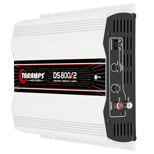 Taramp's تارامبس DS 800x2 2 أوم 800 وات RMS قناتين 400 وات 2 أوم، قابلة للجسر مع 800 وات عند 4 أوم، مضخم صوت للسيارة رقمي، تقاطع كامل النطاق تمرير عالي/منخفض ثابت، نظام فئة D - Image 3