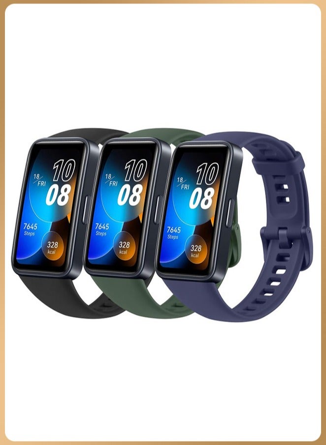 أتش دبليو سوار سيليكون ناعم متوافق مع هواوي باند 8، هواوي باند 9، سوار رياضي بديل مقاوم للماء وجيد التهوية وقابل للتعديل لهواوي باند 8 وباند 9 - Image 1