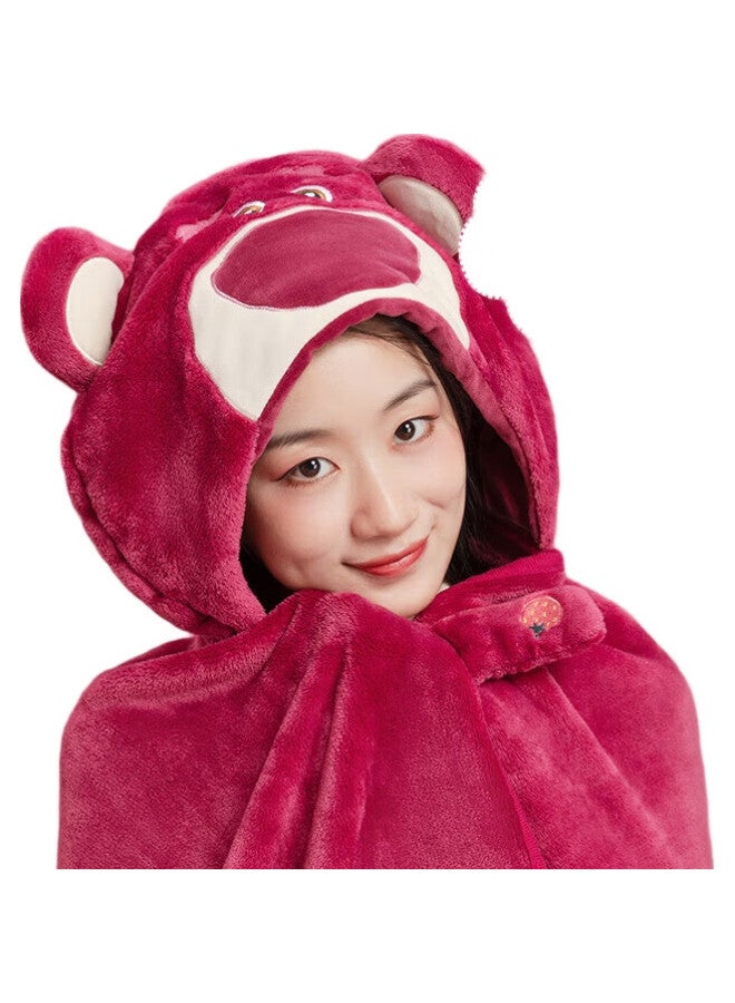 Miniso Strawberry Bear Series Casual Blanket, Fleece Blanket, Air Conditioning Quilt, Nap Blanket, Shawl, 140*90Cm - Image 1