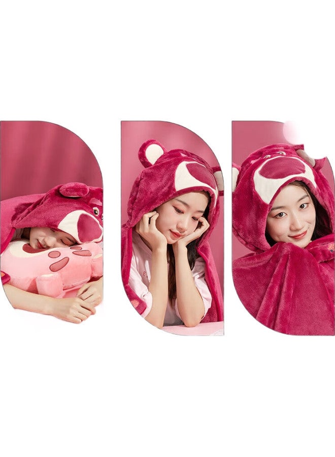 Miniso Strawberry Bear Series Casual Blanket, Fleece Blanket, Air Conditioning Quilt, Nap Blanket, Shawl, 140*90Cm - Image 2