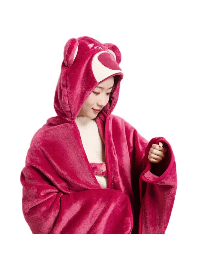 Miniso Strawberry Bear Series Casual Blanket, Fleece Blanket, Air Conditioning Quilt, Nap Blanket, Shawl, 140*90Cm - Image 3
