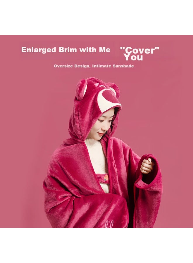 Miniso Strawberry Bear Series Casual Blanket, Fleece Blanket, Air Conditioning Quilt, Nap Blanket, Shawl, 140*90cm - Image 4