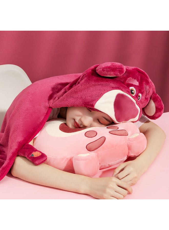 Miniso Strawberry Bear Series Casual Blanket, Fleece Blanket, Air Conditioning Quilt, Nap Blanket, Shawl, 140*90cm - Image 5