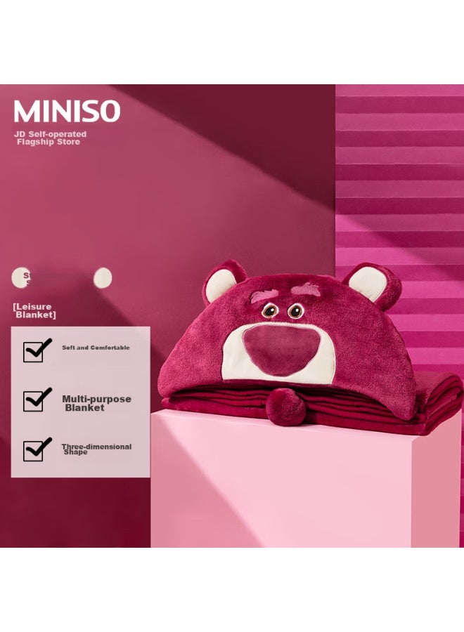 Miniso Strawberry Bear Series Casual Blanket, Fleece Blanket, Air Conditioning Quilt, Nap Blanket, Shawl, 140*90cm - Image 1