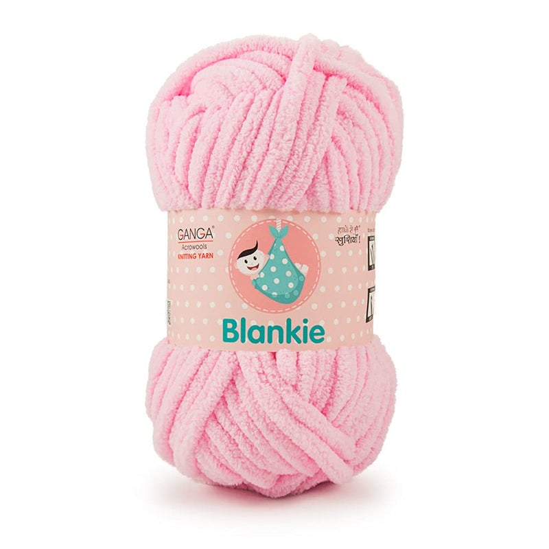 Ganga Acrowools Polyester Blankie is A Super Soft Chenille Yarn. Oekotex Class 1 Certified. Safe for Babies. Pack of 2 Balls - 100Gm Each. Shade No 11, Baby Pink - Image 5