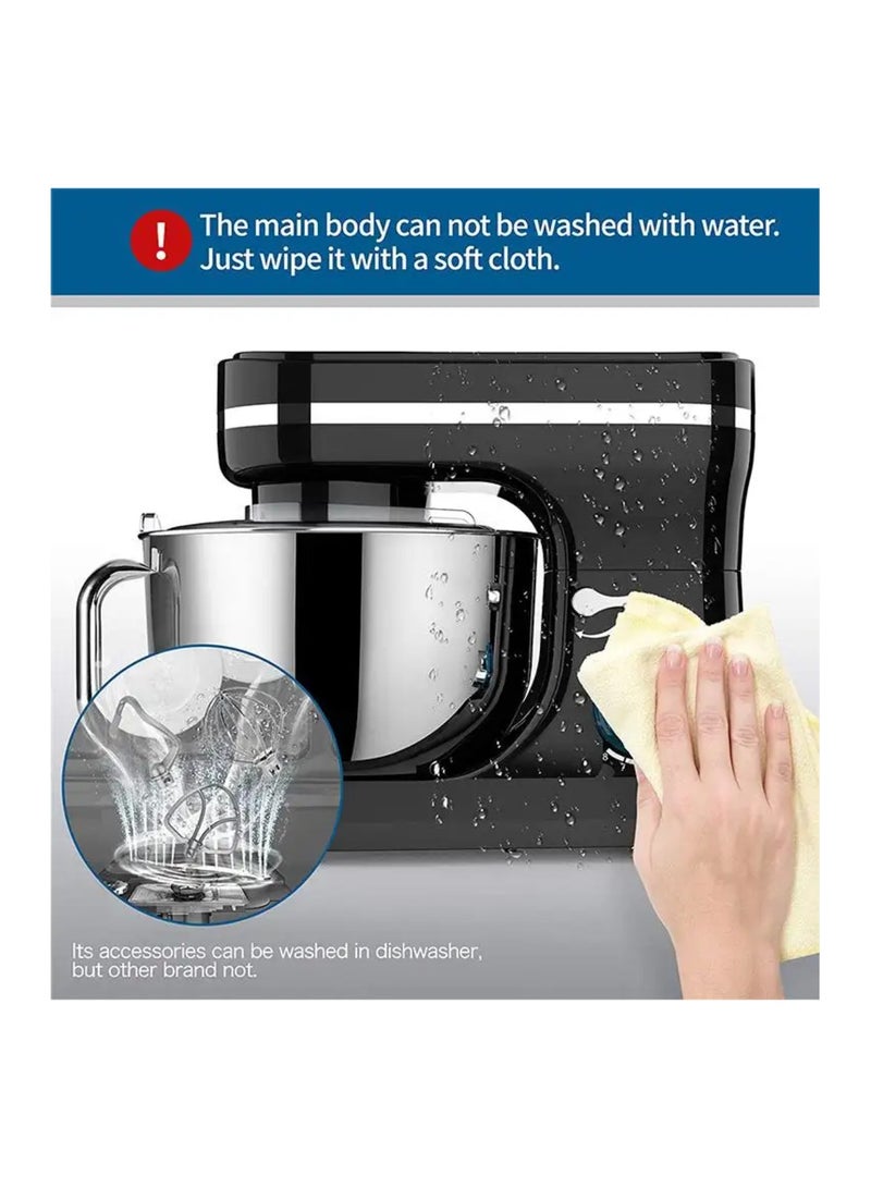 Denx 1000W Kitchen Stand Mixer, 4Qt Stainless Steel Mixing Bowl, 3 Attachments Whisk, Dough Hook, Beater), 8 Speed Electric Food Mixer for Baking, Cooking, and Kneading - Image 5