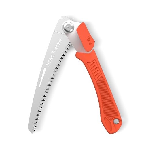 Flora Guard 8-Inch Folding Saw, Hand Saw for Tree Trimming, with Triple-Cut Razor Teeth for Wood Cutting, Tree Trimming, Gardening, Professional Camping Survival Tools - Image 1