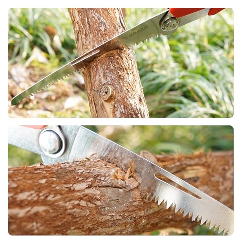 Flora Guard 8-Inch Folding Saw, Hand Saw for Tree Trimming, with Triple-Cut Razor Teeth for Wood Cutting, Tree Trimming, Gardening, Professional Camping Survival Tools - Image 4