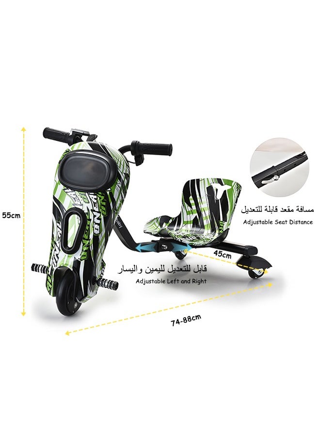 Arabest 36V 360° Bluetooth Drift Scooter for Kids & Teens - Mini Electric Drifting Scooter with Adjustable Speed & Safety Protective Gear | High-Power Off-Road Toy  - Image 4
