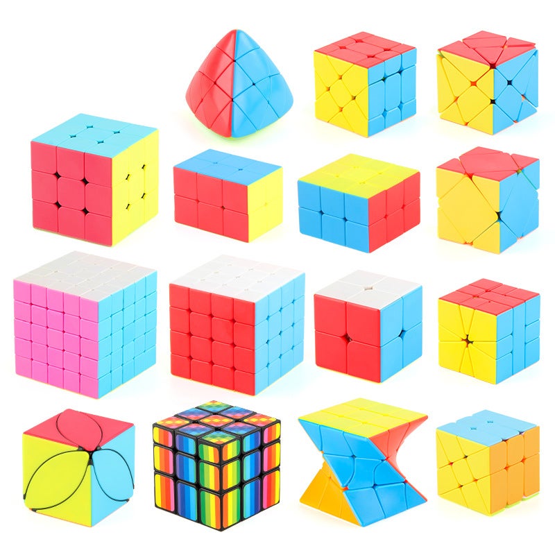 Panxin With Spring Screw Smooth Rotation Third-Order Rubik'S Cube Solid Color Positive-Order Shaped Rubik'S Cube Toy Gift Box Suit - Image 4