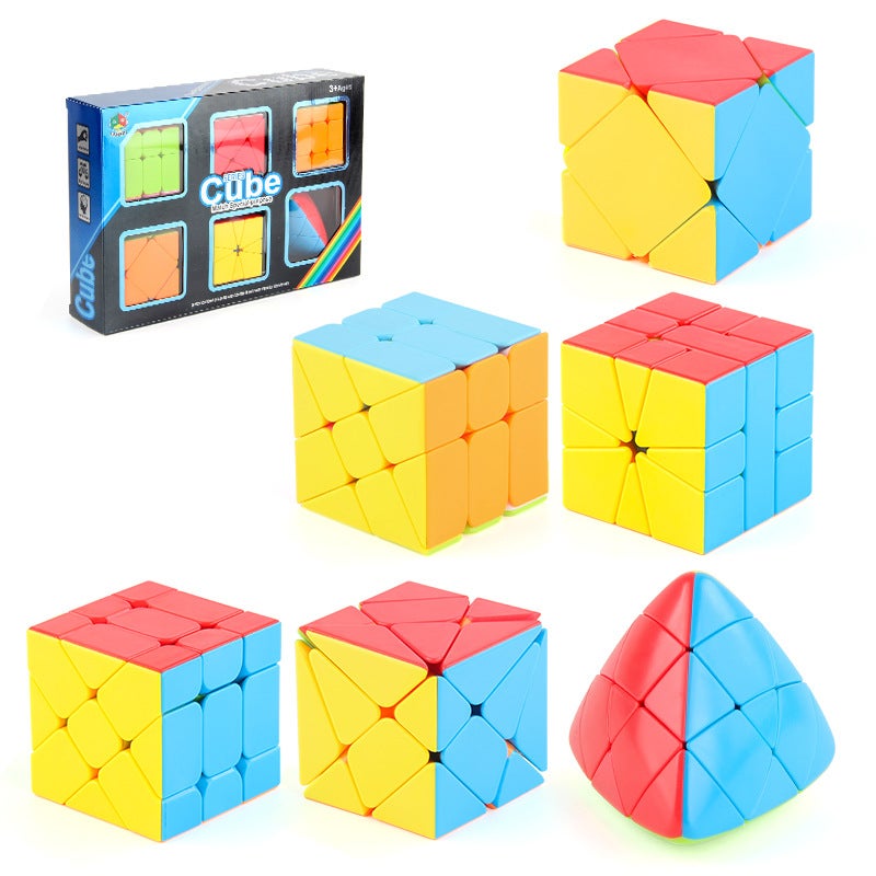 Panxin With Spring Screw Smooth Rotation Third-Order Rubik'S Cube Solid Color Positive-Order Shaped Rubik'S Cube Toy Gift Box Suit - Image 1