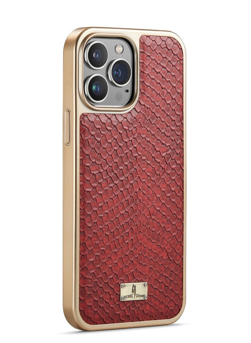 Suteni Back Cover Snake Leather Phone Case for iPhone - Image 1